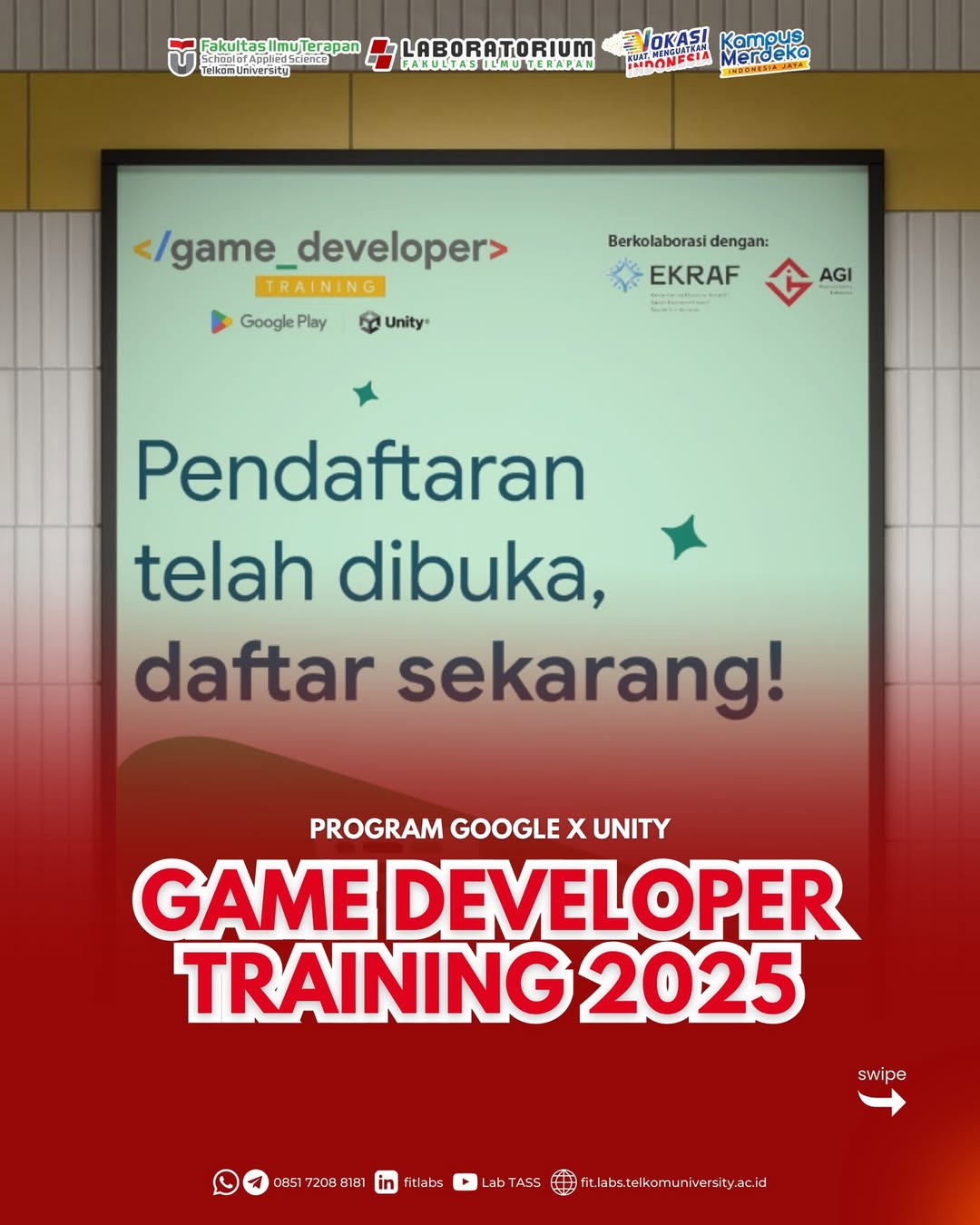 PENDAFTARAN GAME DEVELOPER TRAINING GOOGLE PLAY X UNITY PROGRAM 2025