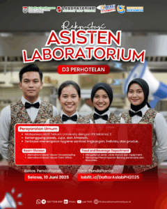 REKRUITASI ASISTEN LABORATORIUM D3 PERHOTELAN 2025