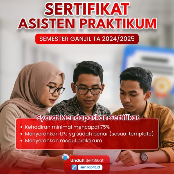 SERTIFIKAT ASISTEN PRAKTIKUM SEMESTER GANJIL TA 2024/2025