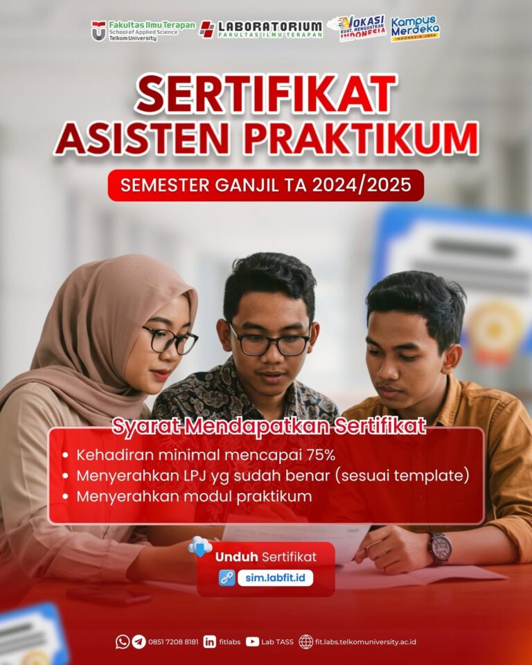 Setifikat Asisten Praktikum Semester Ganjil TA 2024 2025