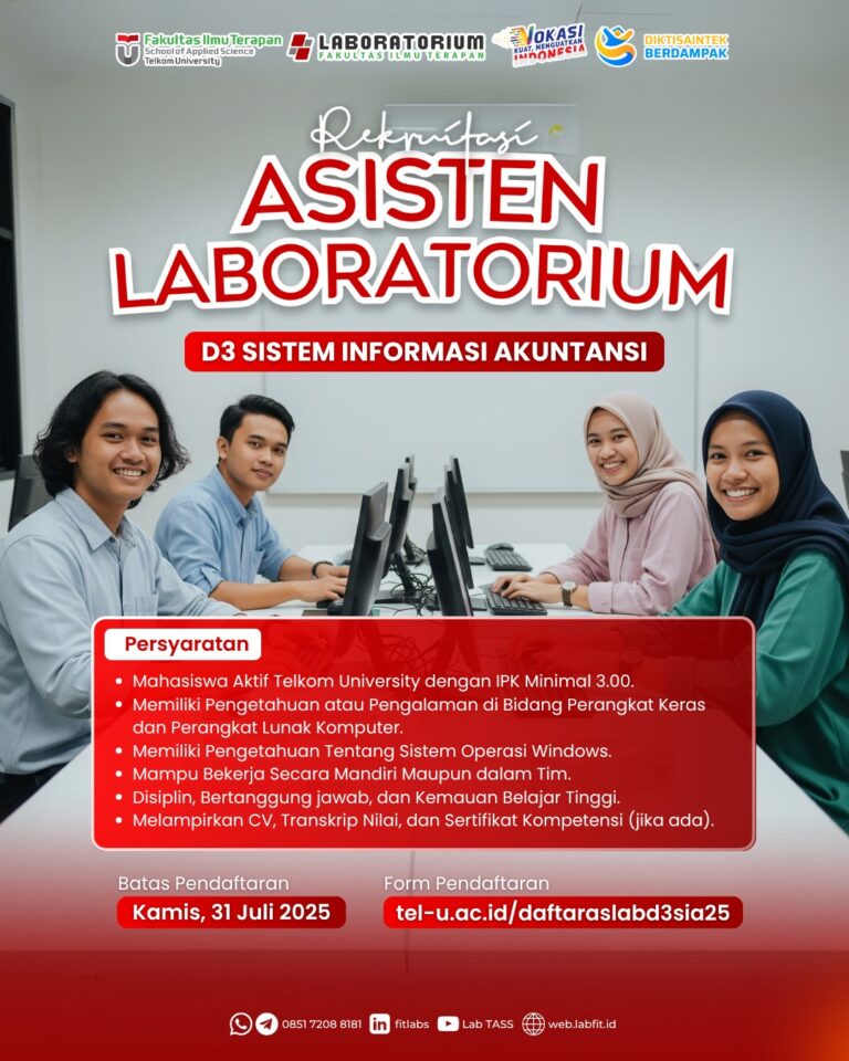 REKRUITASI ASISTEN LABORATORIUM D3 SISTEM INFORMASI AKUNTANSI TAHUN 2025