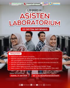 REKRUITASI ASISTEN LABORATORIUM D3 SISTEM INFORMASI TAHUN 2025