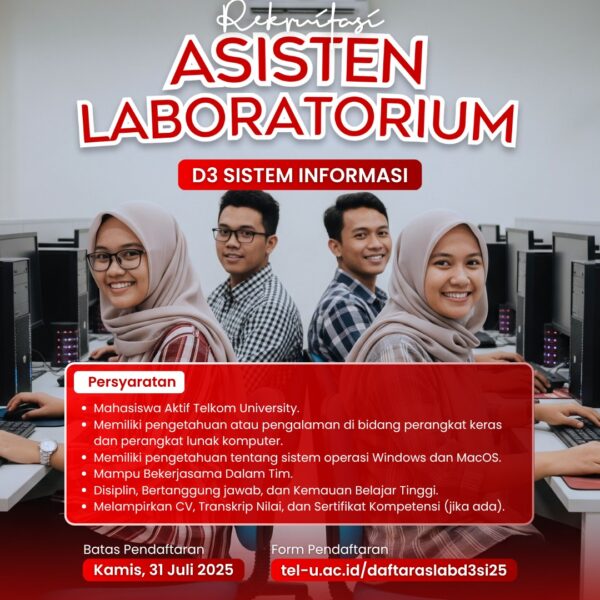 REKRUITASI ASISTEN LABORATORIUM D3 SISTEM INFORMASI TAHUN 2025