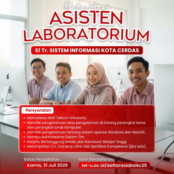 REKRUITASI ASISTEN LABORATORIUM S1 TERAPAN SISTEM INFORMASI KOTA CERDAS TAHUN 2025