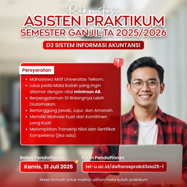 REKRUITASI ASISTEN PRAKTIKUM D3 SISTEM INFORMASI AKUNTANSI SEMESTER GANJIL TA 2025/2026