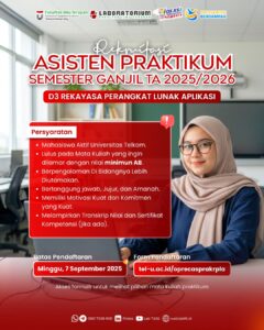 REKRUITASI ASISTEN PRAKTIKUM D3 REKAYASA PERANGKAT LUNAK APLIKASI SEMESTER GANJIL TA 2025/2026