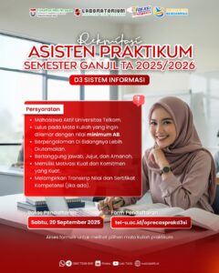 REKRUITASI ASISTEN PRAKTIKUM D3 SISTEM INFORMASI SEMESTER GANJIL TA 2025/2026