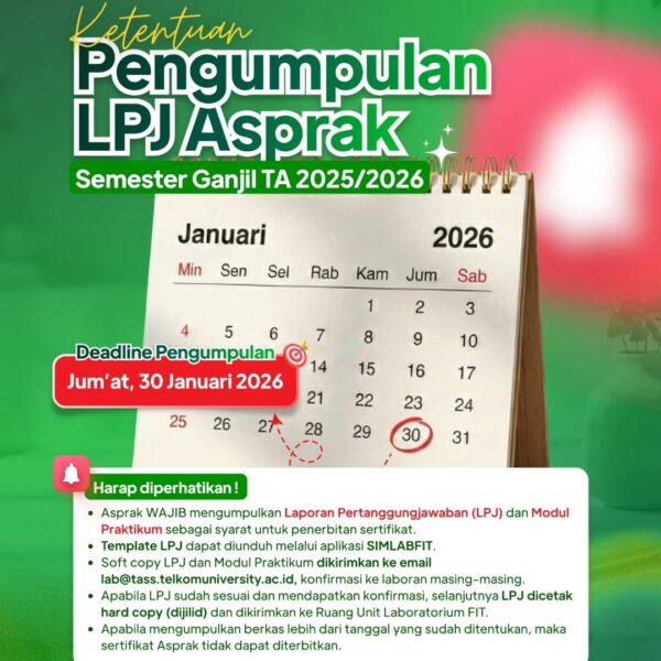 PENGUMPULAN LPJ ASISTEN PRAKTIKUM SEMESTER GANJIL TA 2025/2026