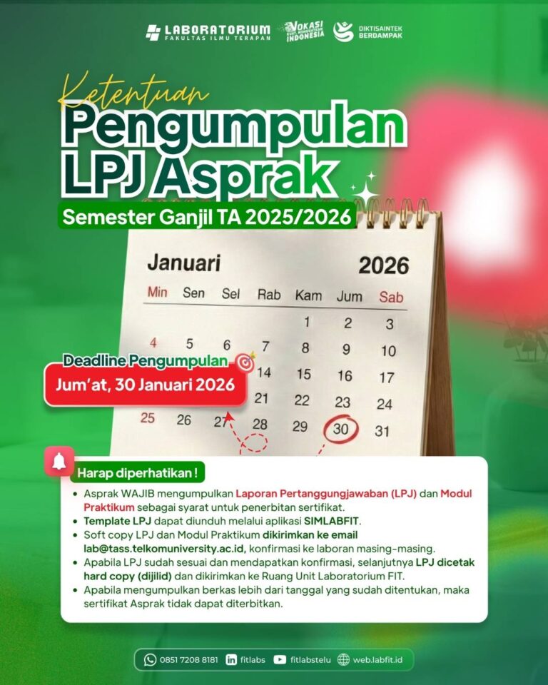 PENGUMPULAN LPJ ASISTEN PRAKTIKUM SEMESTER GANJIL TA 2025/2026