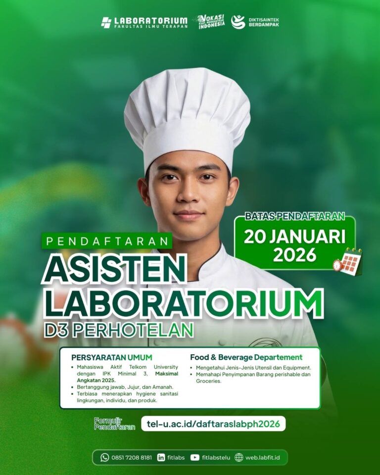 REKRUITASI ASISTEN LABORATORIUM D3 PERHOTELAN 2026