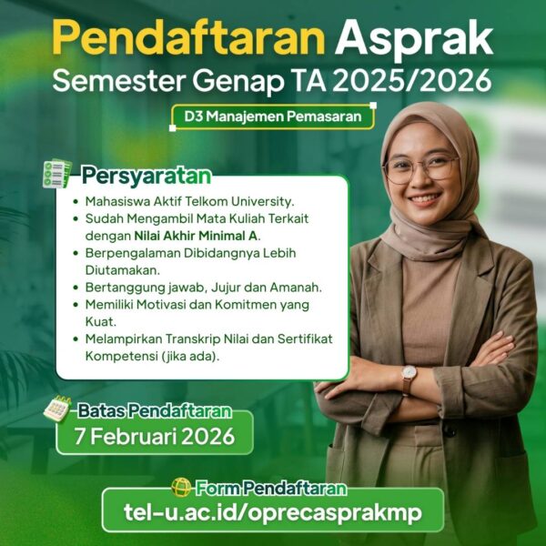 REKRUITASI ASISTEN PRAKTIKUM D3 MANAJEMEN PEMASARAN SEMESTER GENAP TA 2025/2026