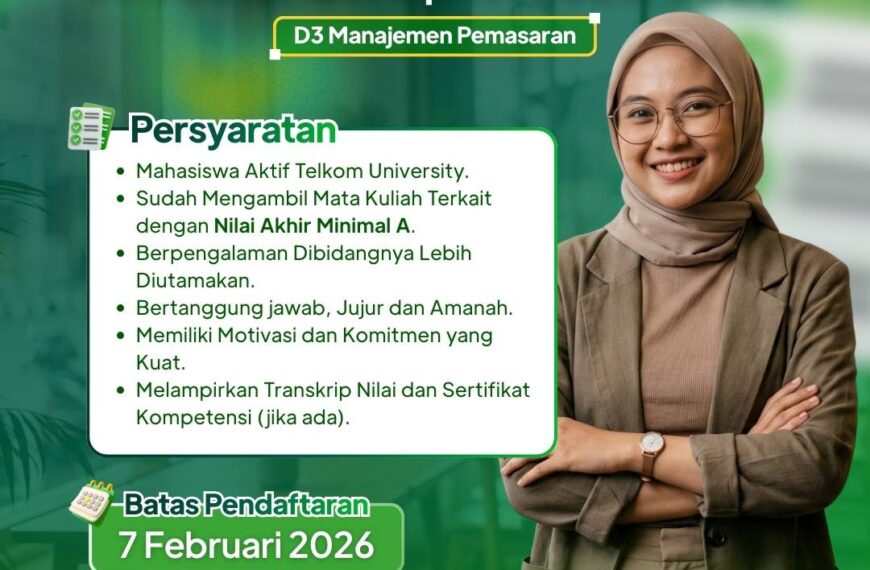REKRUITASI ASISTEN PRAKTIKUM D3 MANAJEMEN PEMASARAN SEMESTER GENAP TA 2025/2026