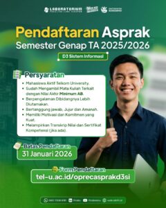 REKRUITASI ASISTEN PRAKTIKUM D3 SISTEM INFORMASI SEMESTER GENAP TA 2025/2026