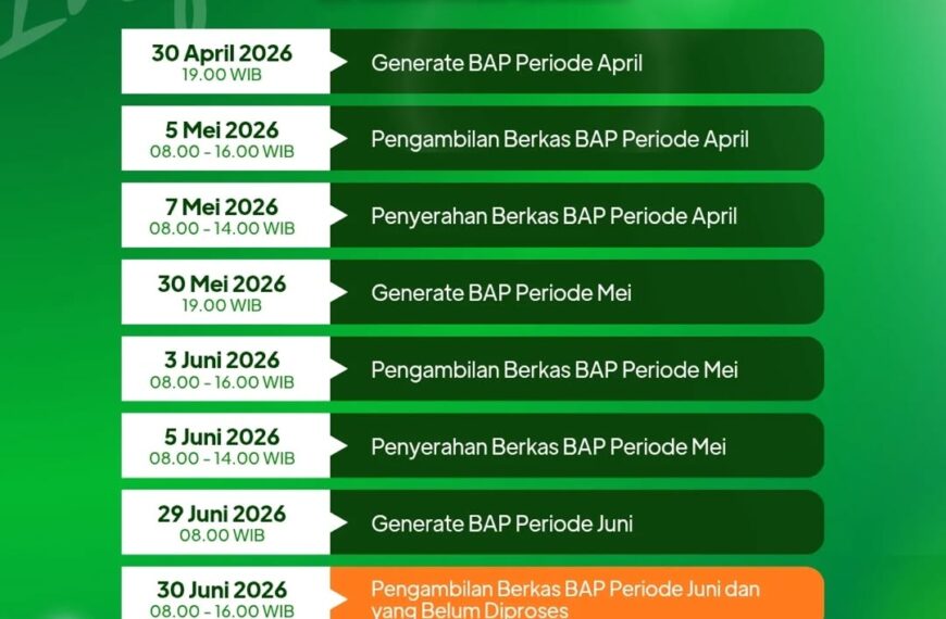 JADWAL PENGUMPULAN BERKAS BAP ASPRAK SEMESTER GENAP TA 2025/2026