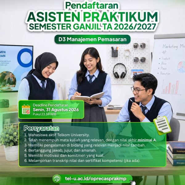 PENDAFTARAN ASPRAK D3 MANAJEMEN PEMASARAN SEMESTER GANJIL TA 2026/2027