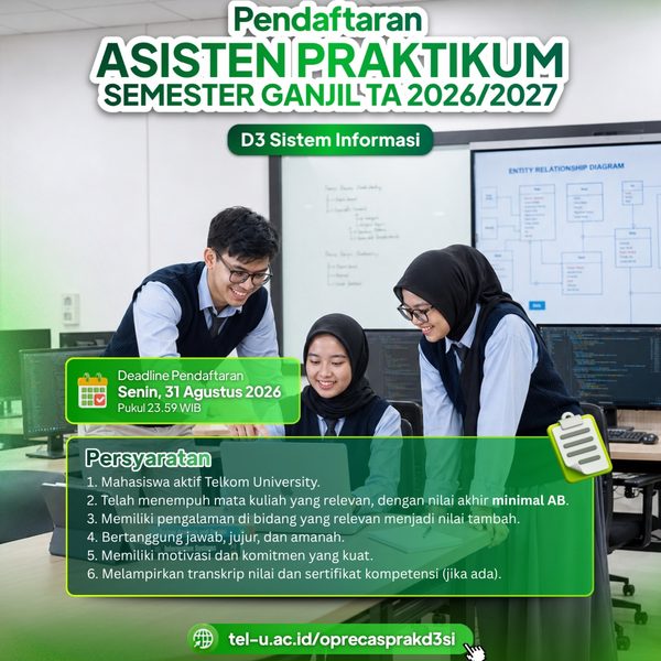PENDAFTARAN ASPRAK D3 SISTEM INFORMASI SEMESTER GANJIL TA 2026/2027