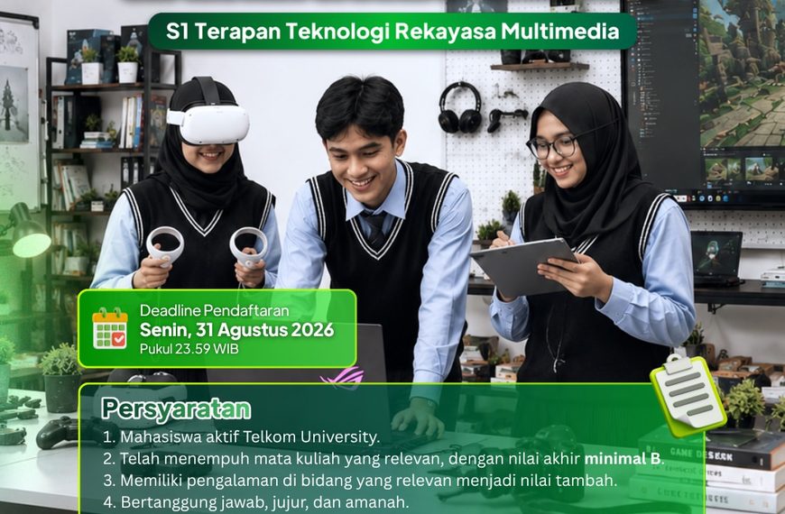 PENDAFTARAN ASPRAK S1 TERAPAN TEKNOLOGI REKAYASA MULTIMEDIA SEMESTER GANJIL TA 2026/2027
